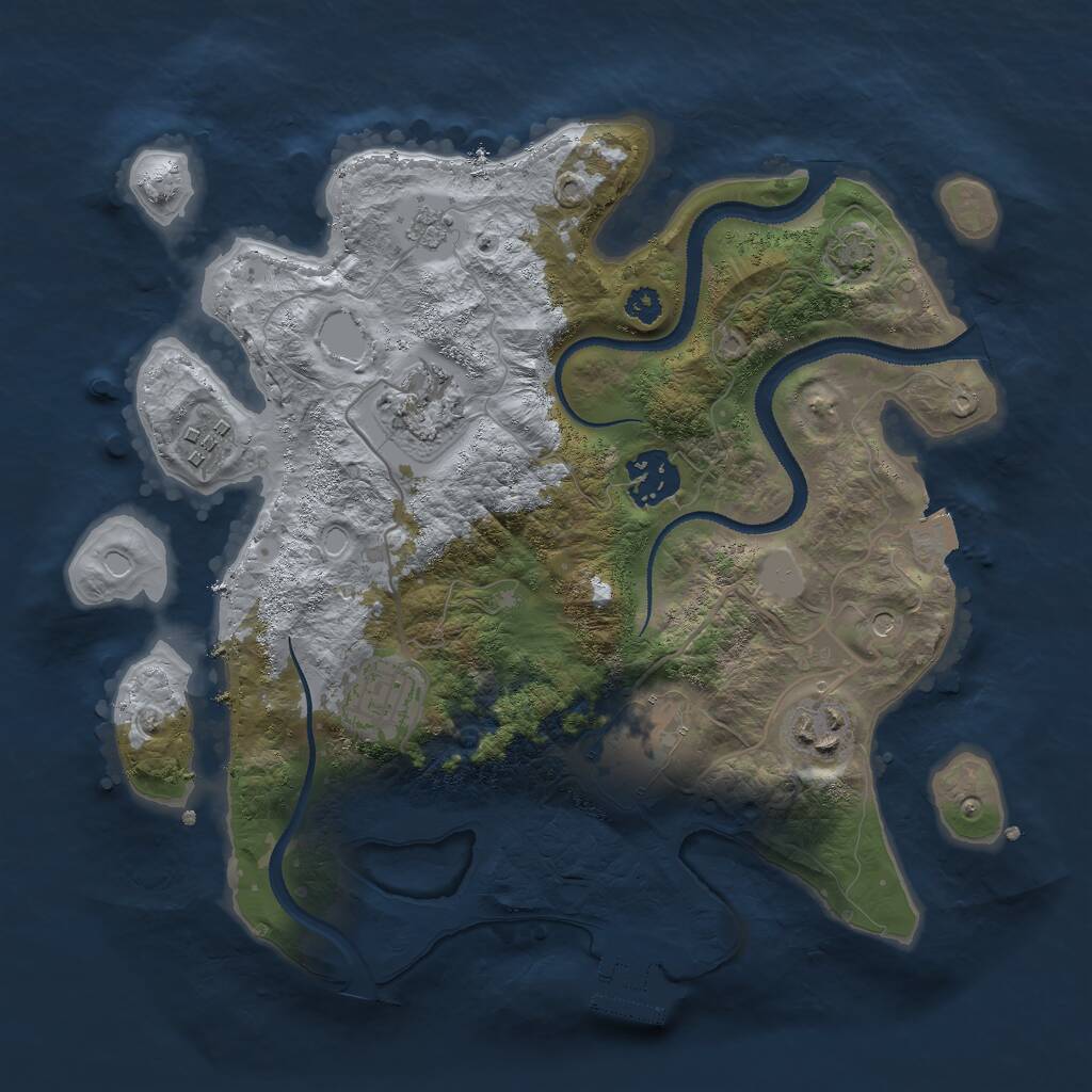 Rust Map: Procedural Map, Size: 3000, Seed: 116906, 11 Monuments