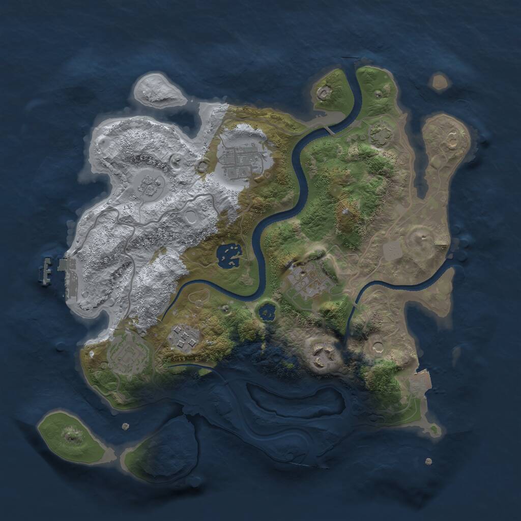 Procedural Map :: Rust Map :: Just-Wiped