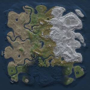 Thumbnail Rust Map: Procedural Map, Size: 4500, Seed: 3256985, 15 Monuments