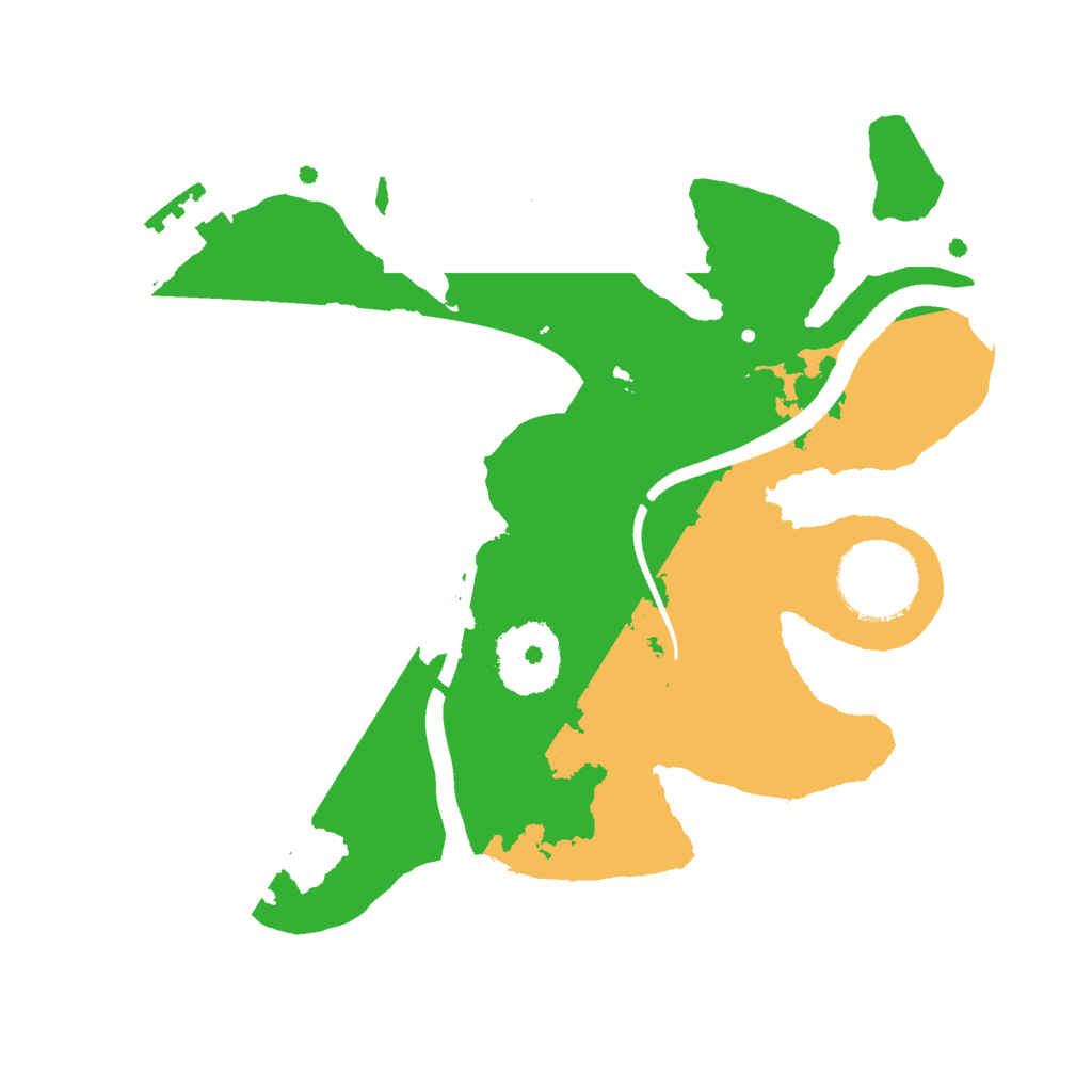 Biome Rust Map: Procedural Map, Size: 2400, Seed: 6500