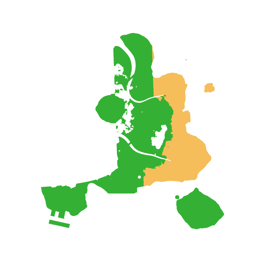 Biome Rust Map: Procedural Map, Size: 2500, Seed: 172913287