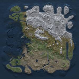 Thumbnail Rust Map: Procedural Map, Size: 4500, Seed: 183869699, 15 Monuments