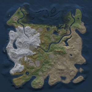Thumbnail Rust Map: Procedural Map, Size: 4000, Seed: 22141, 16 Monuments