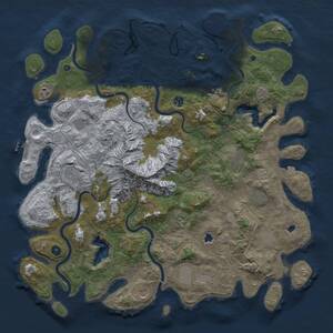 Thumbnail Rust Map: Procedural Map, Size: 5000, Seed: 683629, 17 Monuments