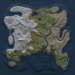 Thumbnail Rust Map: Procedural Map, Size: 3750, Seed: 18092025, 16 Monuments