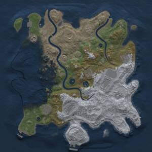 Thumbnail Rust Map: Procedural Map, Size: 3800, Seed: 759083752, 17 Monuments