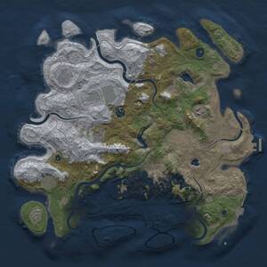 Thumbnail Rust Map: Procedural Map, Size: 4250, Seed: 176387687, 15 Monuments