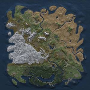 Thumbnail Rust Map: Procedural Map, Size: 5000, Seed: 46847, 19 Monuments