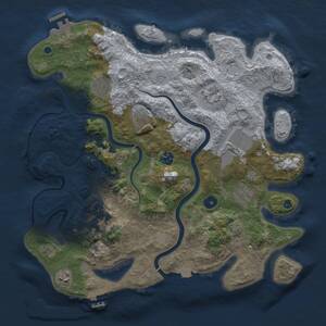 Thumbnail Rust Map: Procedural Map, Size: 3750, Seed: 382774202, 14 Monuments