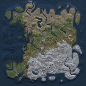 Thumbnail Rust Map: Procedural Map, Size: 4800, Seed: 844363652, 17 Monuments