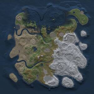 Thumbnail Rust Map: Procedural Map, Size: 3500, Seed: 709180, 15 Monuments
