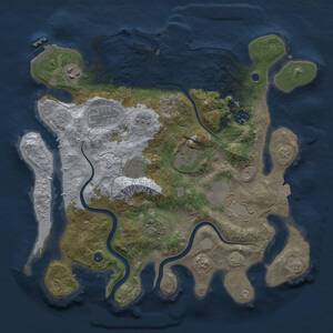 Thumbnail Rust Map: Procedural Map, Size: 3500, Seed: 1762347297, 14 Monuments
