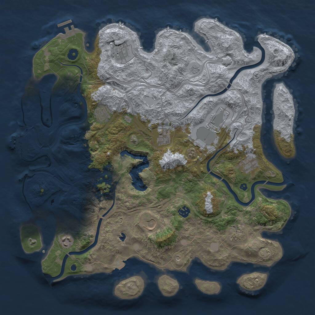Rust Map: Procedural Map, Size: 4250, Seed: 62906, 16 Monuments