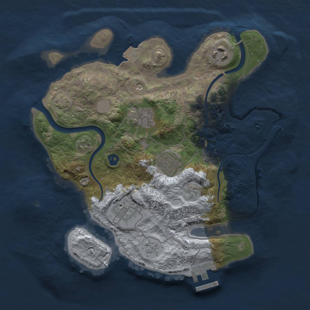 Rust Map: Procedural Map, Size: 2700, Seed: 88494958, 10 Monuments