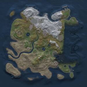 Thumbnail Rust Map: Procedural Map, Size: 3500, Seed: 1837389690, 14 Monuments