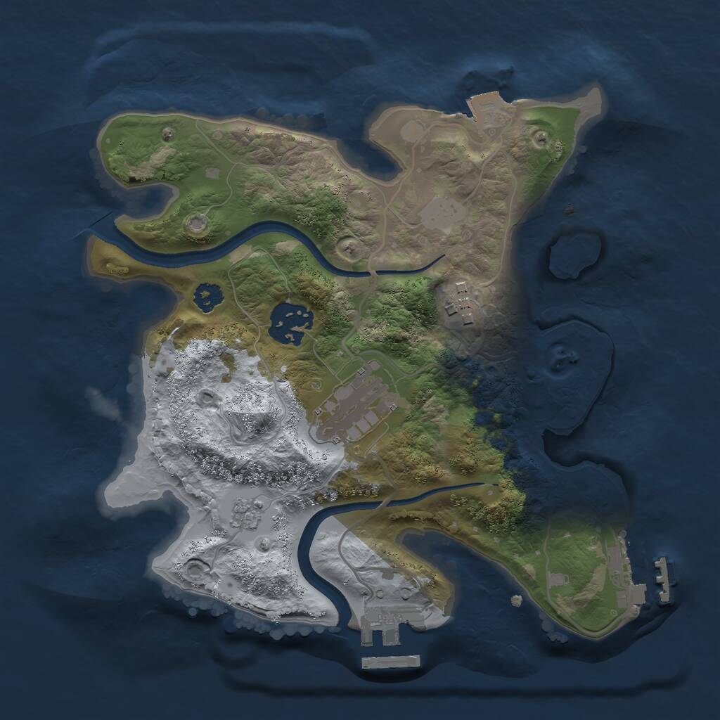 Rust Map: Procedural Map, Size: 2500, Seed: 2025091815, 7 Monuments