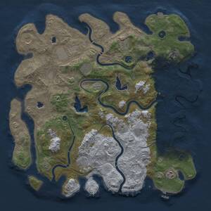 Thumbnail Rust Map: Procedural Map, Size: 4500, Seed: 637185017, 16 Monuments