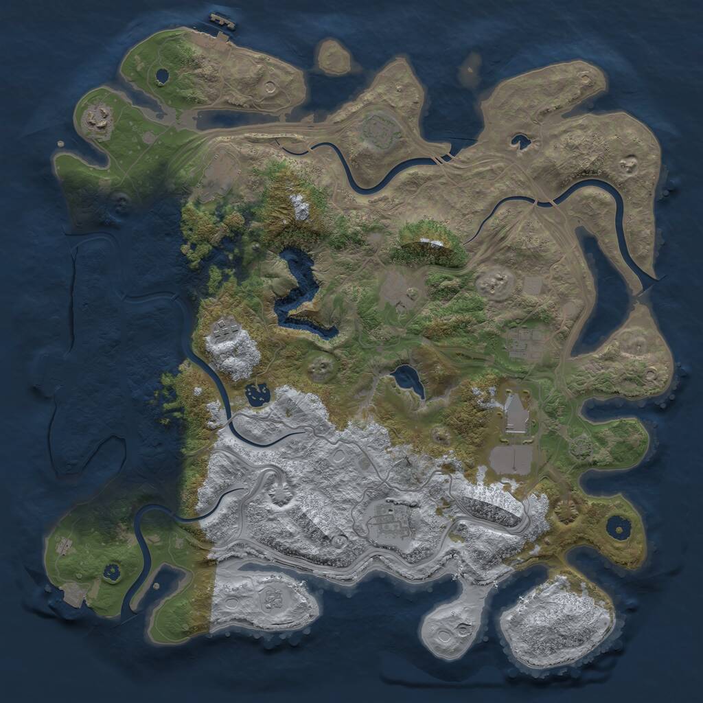 Rust Map: Procedural Map, Size: 4250, Seed: 936748321, 15 Monuments