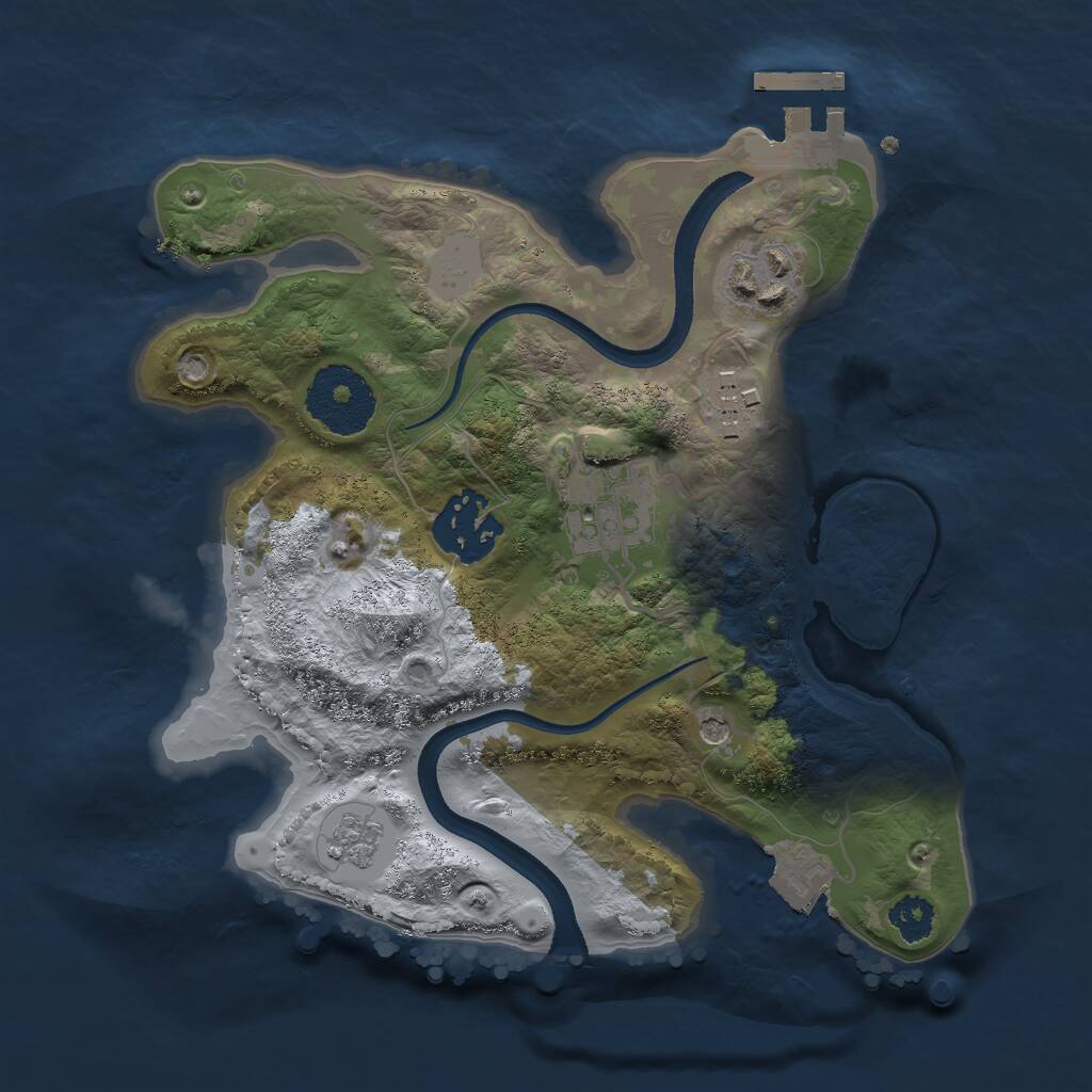 Rust Map: Procedural Map, Size: 2440, Seed: 2025091815, 8 Monuments