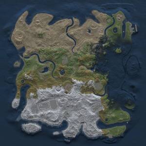 Thumbnail Rust Map: Procedural Map, Size: 4250, Seed: 1062906408, 17 Monuments