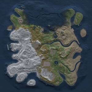 Thumbnail Rust Map: Procedural Map, Size: 3500, Seed: 720371141, 15 Monuments
