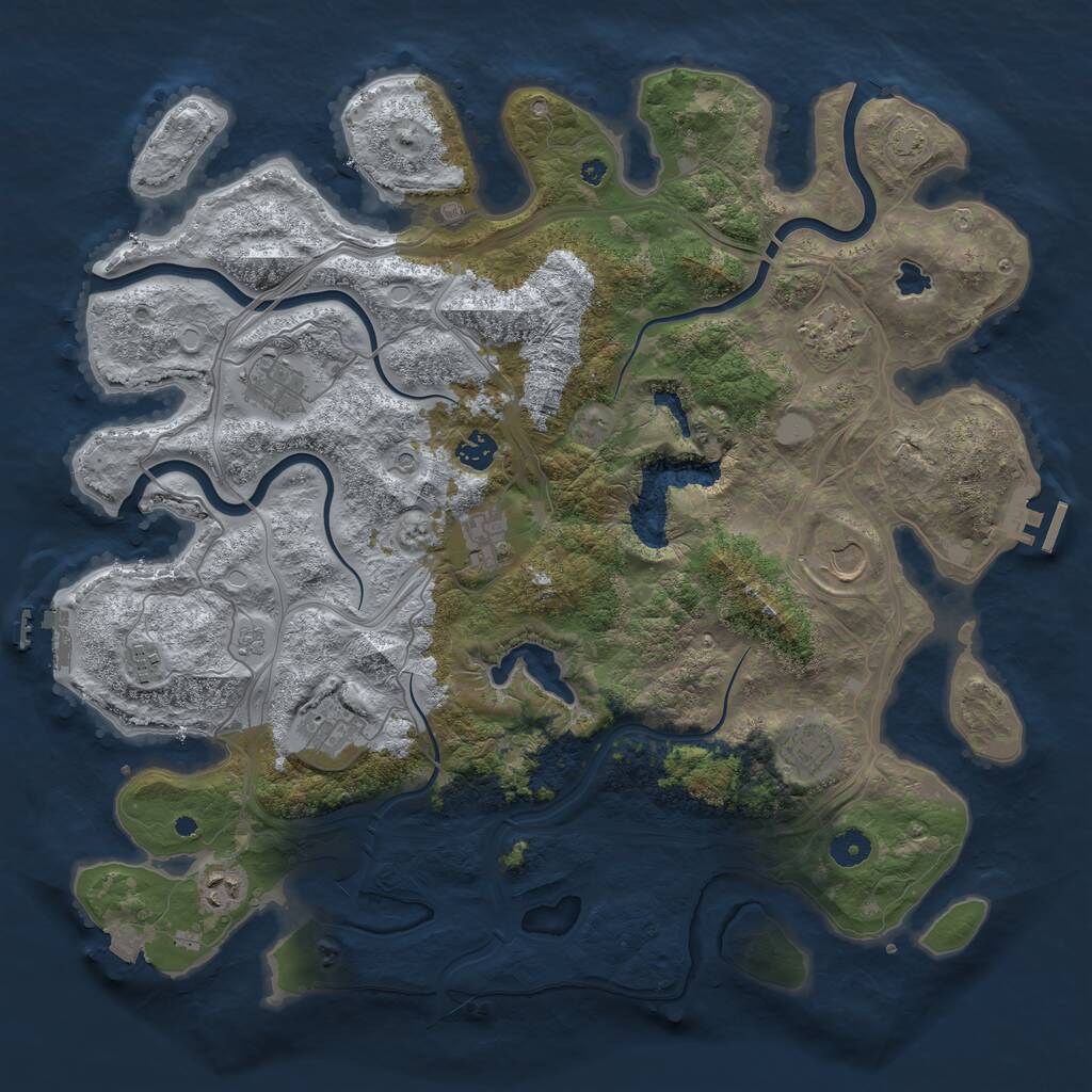 Rust Map: Procedural Map, Size: 4250, Seed: 374604831, 15 Monuments
