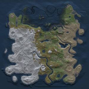 Thumbnail Rust Map: Procedural Map, Size: 4250, Seed: 1963608188, 16 Monuments