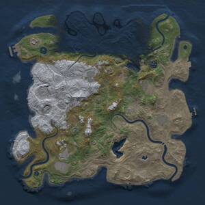Thumbnail Rust Map: Procedural Map, Size: 4250, Seed: 987654684, 16 Monuments