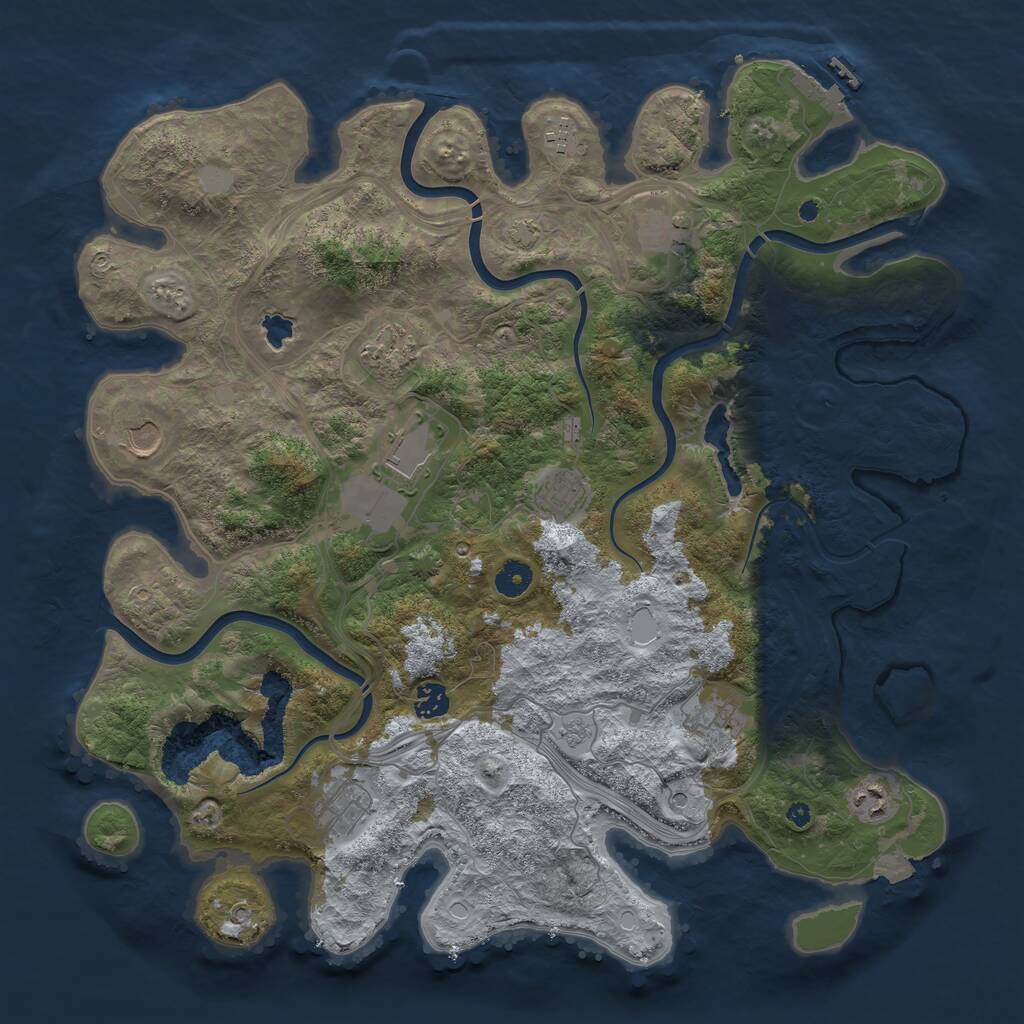 Rust Map: Procedural Map, Size: 4250, Seed: 504435410, 15 Monuments