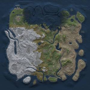 Thumbnail Rust Map: Procedural Map, Size: 4400, Seed: 5533555, 16 Monuments