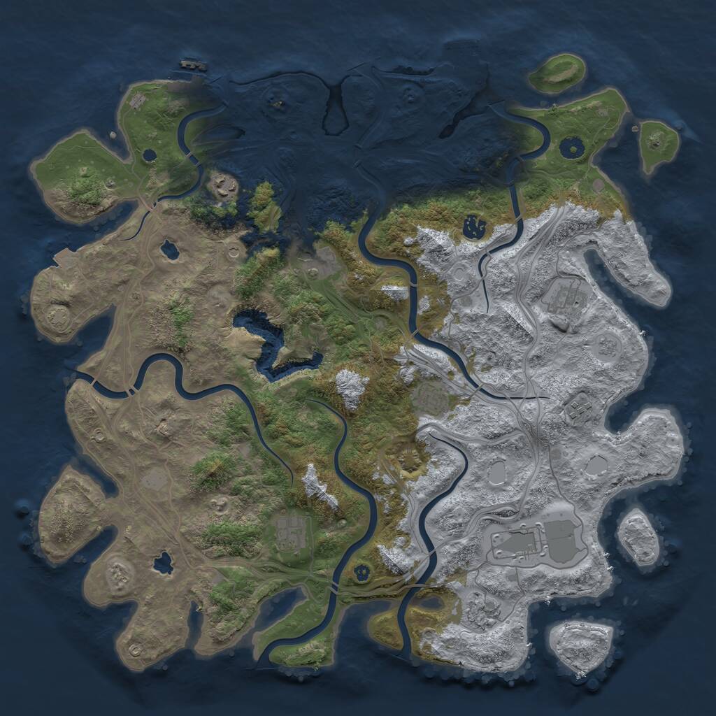 Rust Map: Procedural Map, Size: 4500, Seed: 81563, 15 Monuments