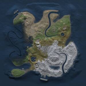 Thumbnail Rust Map: Procedural Map, Size: 2500, Seed: 1366401726, 8 Monuments