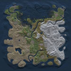 Thumbnail Rust Map: Procedural Map, Size: 4250, Seed: 334549855, 16 Monuments