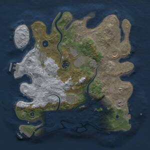 Thumbnail Rust Map: Procedural Map, Size: 3500, Seed: 779927426, 15 Monuments