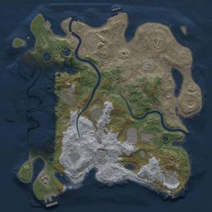 Thumbnail Rust Map: Procedural Map, Size: 3750, Seed: 210372, 17 Monuments
