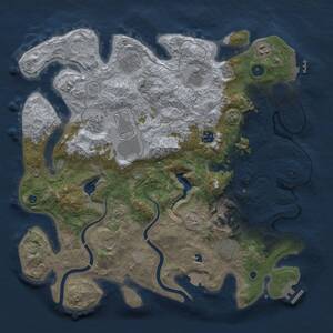 Thumbnail Rust Map: Procedural Map, Size: 4000, Seed: 1829902009, 16 Monuments