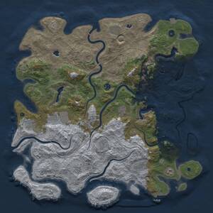Thumbnail Rust Map: Procedural Map, Size: 4750, Seed: 19092025, 17 Monuments