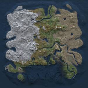 Thumbnail Rust Map: Procedural Map, Size: 4500, Seed: 1410048114, 16 Monuments
