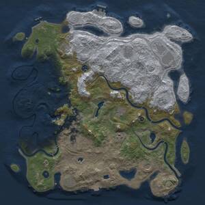 Thumbnail Rust Map: Procedural Map, Size: 4500, Seed: 135104602, 17 Monuments