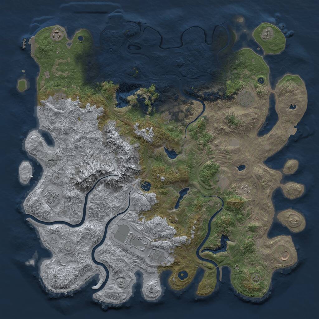 Rust Map: Procedural Map, Size: 5000, Seed: 1669087035, 17 Monuments