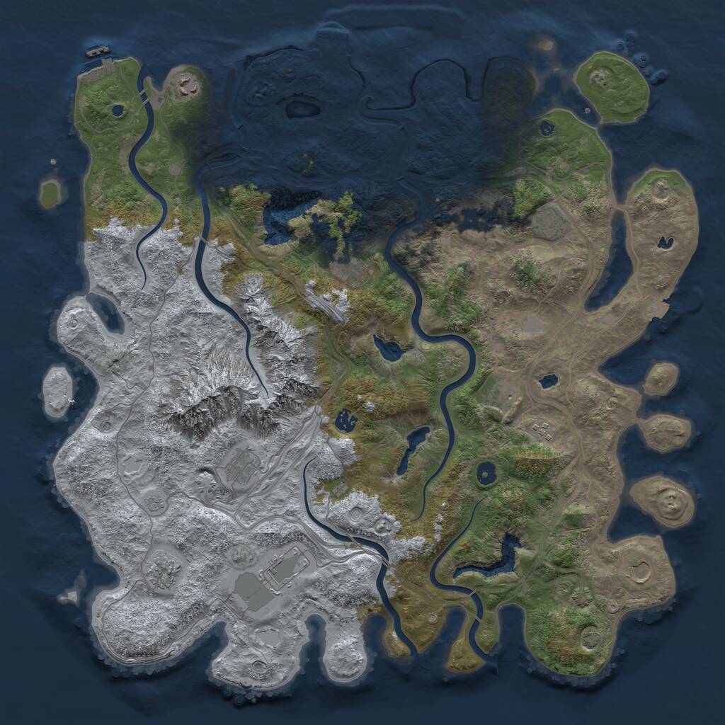 Rust Map: Procedural Map, Size: 5000, Seed: 1669087035, 17 Monuments
