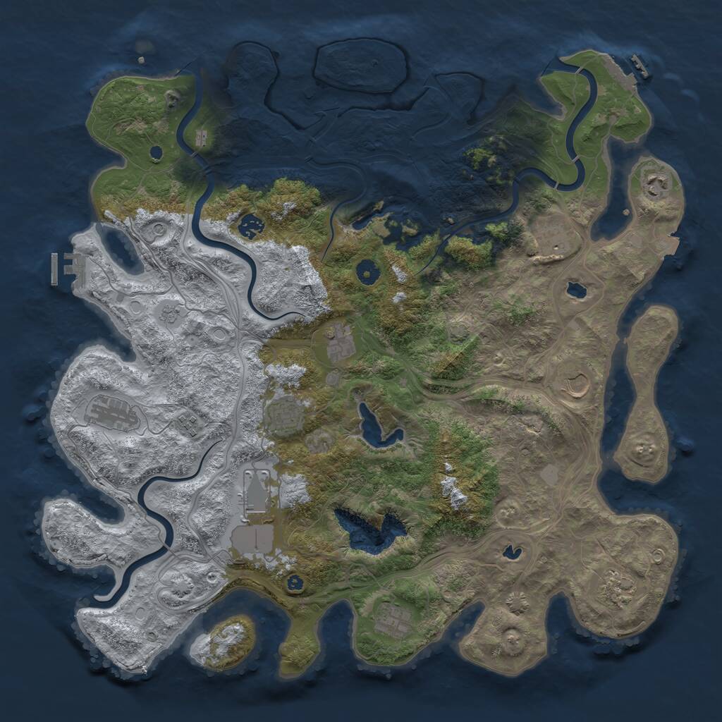 Rust Map: Procedural Map, Size: 4500, Seed: 20250918, 17 Monuments