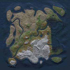 Thumbnail Rust Map: Procedural Map, Size: 3500, Seed: 450921829, 12 Monuments