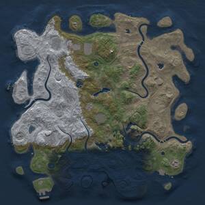 Thumbnail Rust Map: Procedural Map, Size: 4500, Seed: 900612028, 16 Monuments