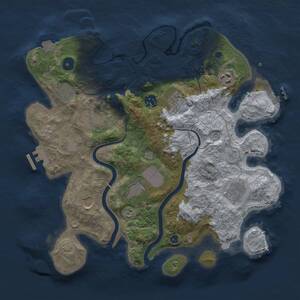 Thumbnail Rust Map: Procedural Map, Size: 3600, Seed: 1977, 15 Monuments