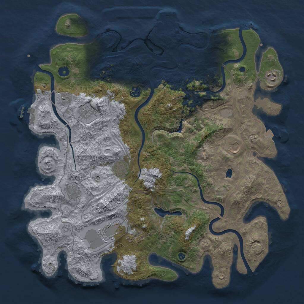 Rust Map: Procedural Map, Size: 4250, Seed: 13813, 15 Monuments