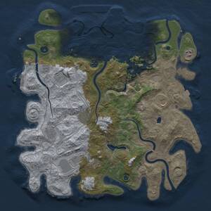 Thumbnail Rust Map: Procedural Map, Size: 4250, Seed: 13813, 15 Monuments