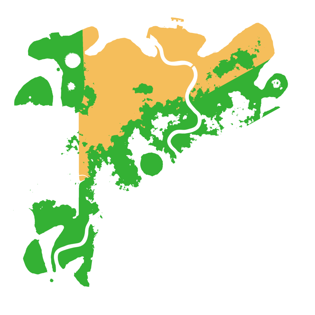 Biome Rust Map: Procedural Map, Size: 3700, Seed: 32111