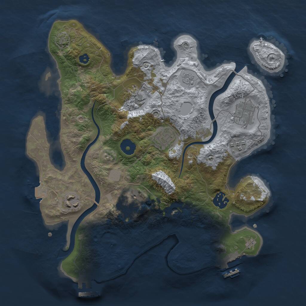 Rust Map: Procedural Map, Size: 3000, Seed: 890862020, 13 Monuments