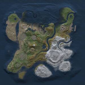 Thumbnail Rust Map: Procedural Map, Size: 3000, Seed: 1460144825, 13 Monuments